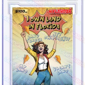 Mylandar - Warrior Comic Card Woman Cheering - Land Trading Card
